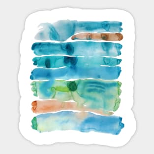 Abstract blue Sticker